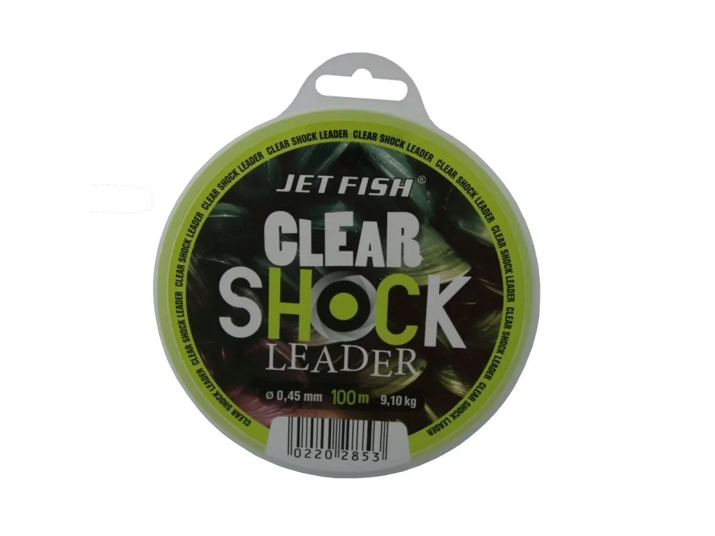 Jet Fish Šokový Vlasec Clear Shock Leader 100m Průměr: 0,45mm