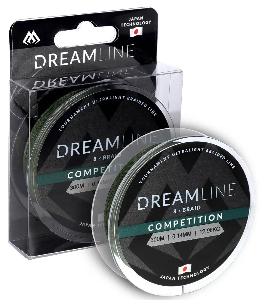 Mikado pletená šňůra dream line competition zelená 300 m - 0,20 mm 20,83 kg