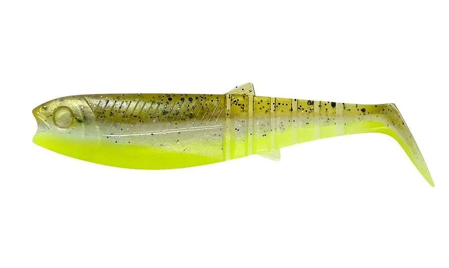 Savage Gear Gumová Nástraha Cannibal Shad Green Pearl Yellow Délka: 10cm, Hmotnost: 9g