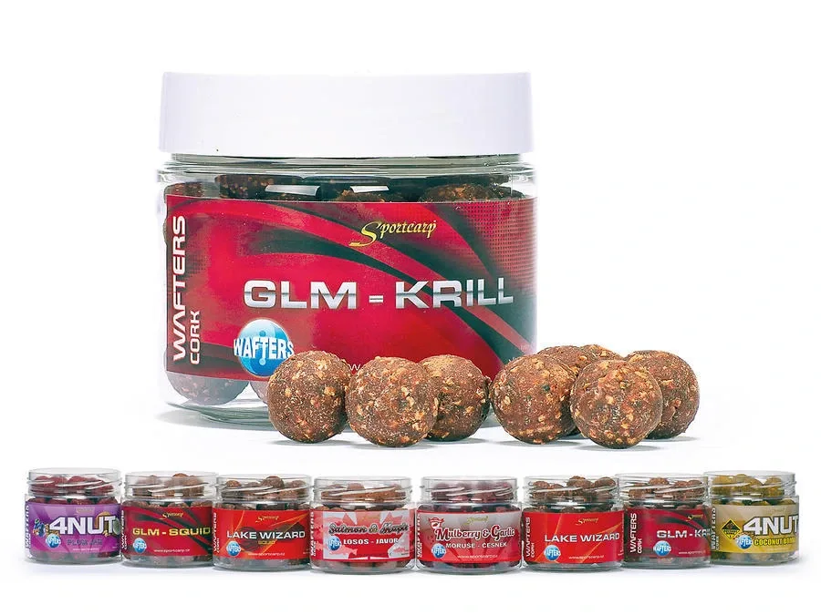 Sportcarp Neutrálně Vyvážené Nástrahy Wafters Cork 300ml Průměr: 18mm, Příchuť: GLM Krill