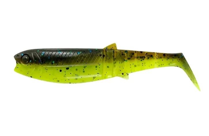 Savage Gear Gumová Nástraha Cannibal Shad Chartreuse Pumpkin Délka: 10cm, Hmotnost: 9g