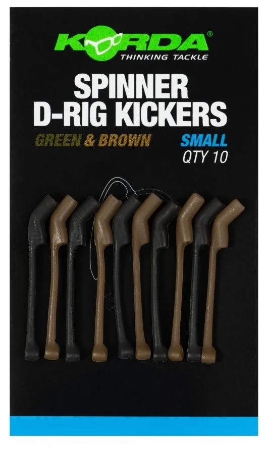 Korda rovnátka spinner d-rig kickers green/brown 10 ks - s