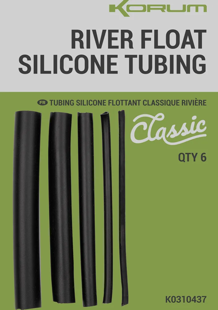 Korum hadičky pro splávky classic river float silicone tubing 70 mm 6 ks