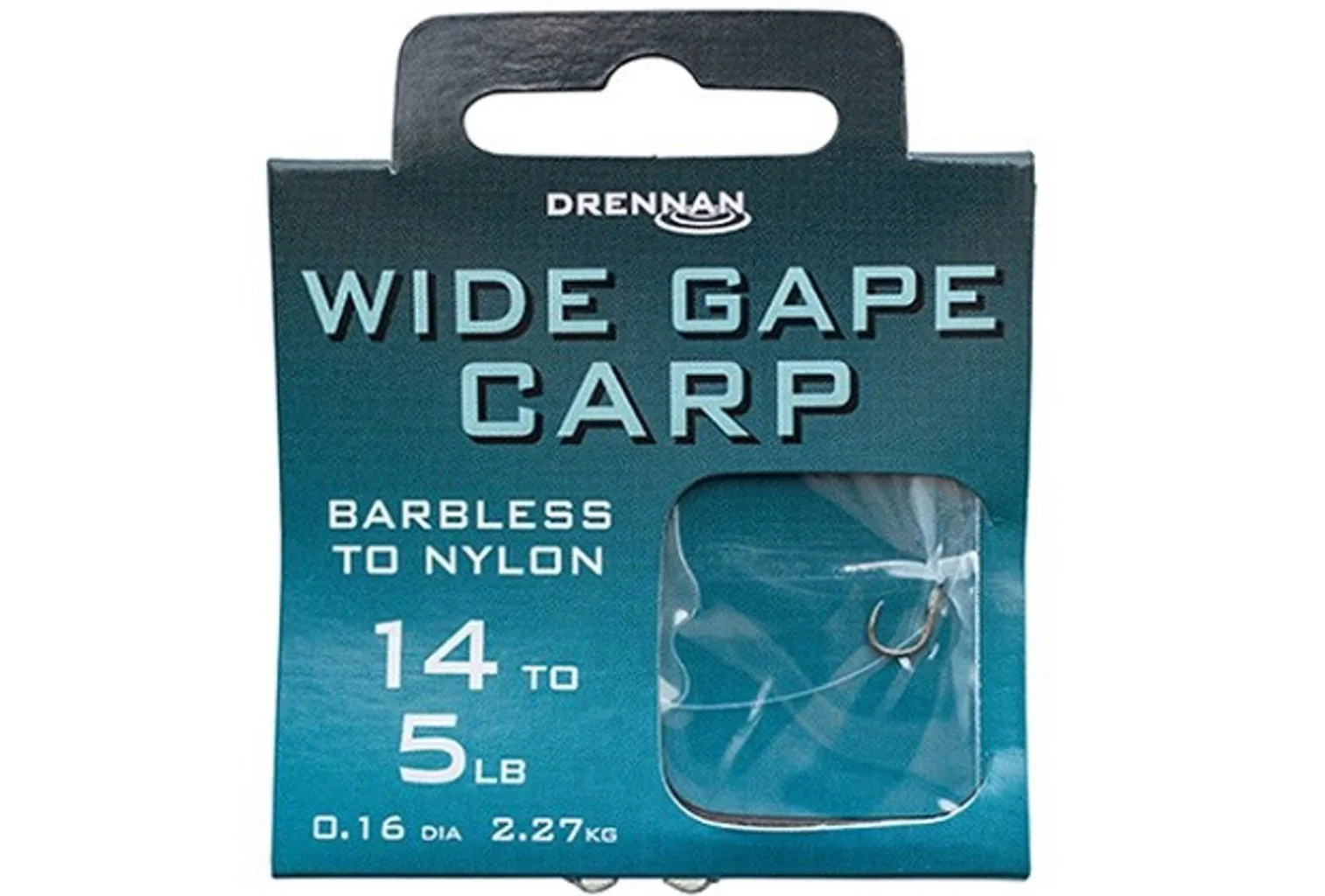 Drennan návazce Wide Gape Carp barbless vel. 16 / 4lb