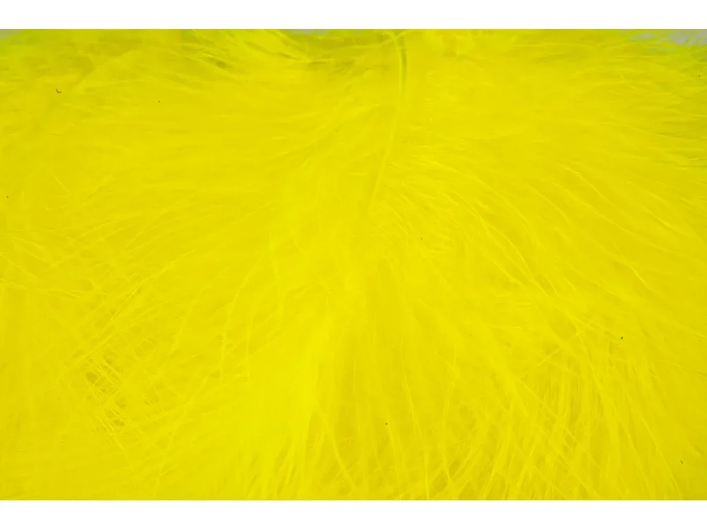 Hends Peří Marabou Yellow Green Light