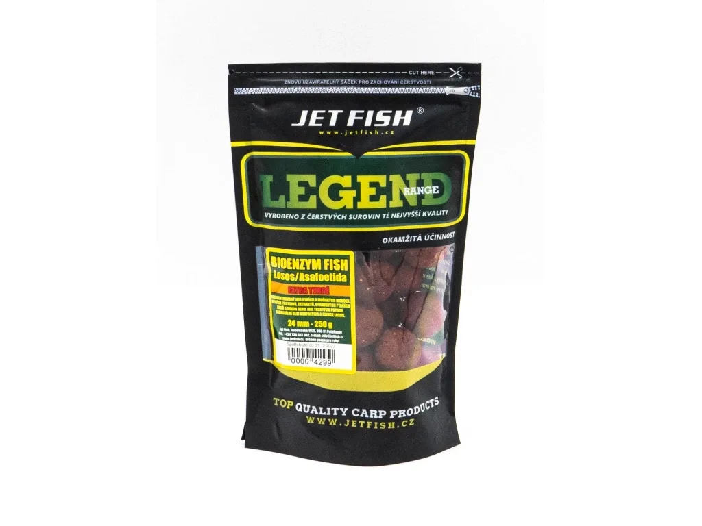 Jet Fish Boilie Extra Tvrdé Legend Range Bioenzym Fish Losos/Asa Průměr: 24mm