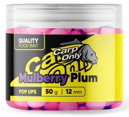 Carp only plovoucí boilies hi-visual pop ups mulberry plum 50 g - 12 mm