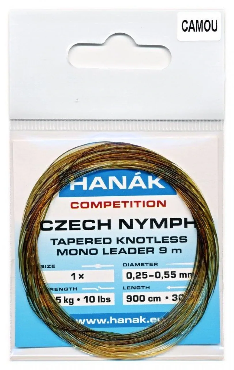 Hanák Competition Hanák Francouzský Návazec Czech Nymph Monofilní Ujímaný 9m Barva: camou