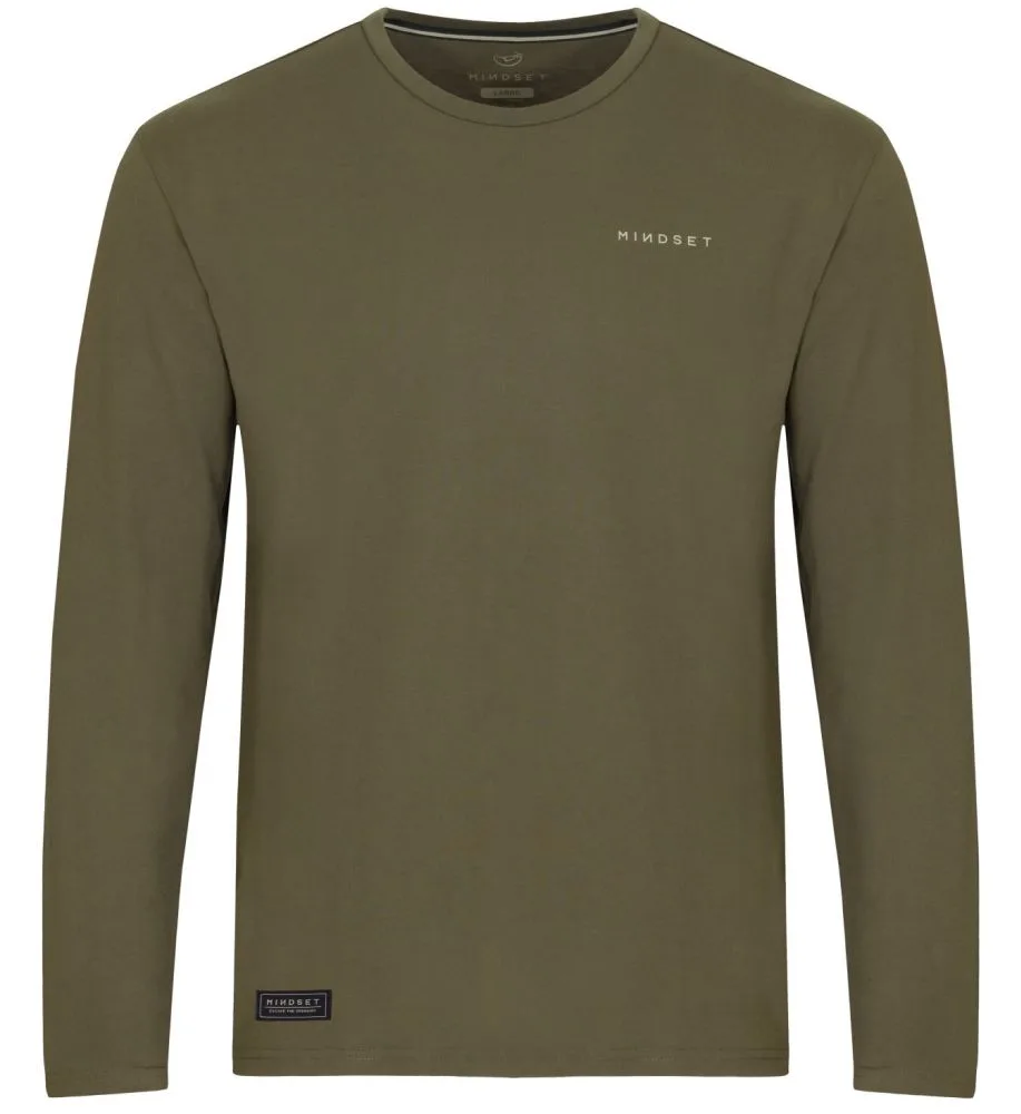Korda tričko s dlouhým rukávem mindset minimal ls tee dark olive - m