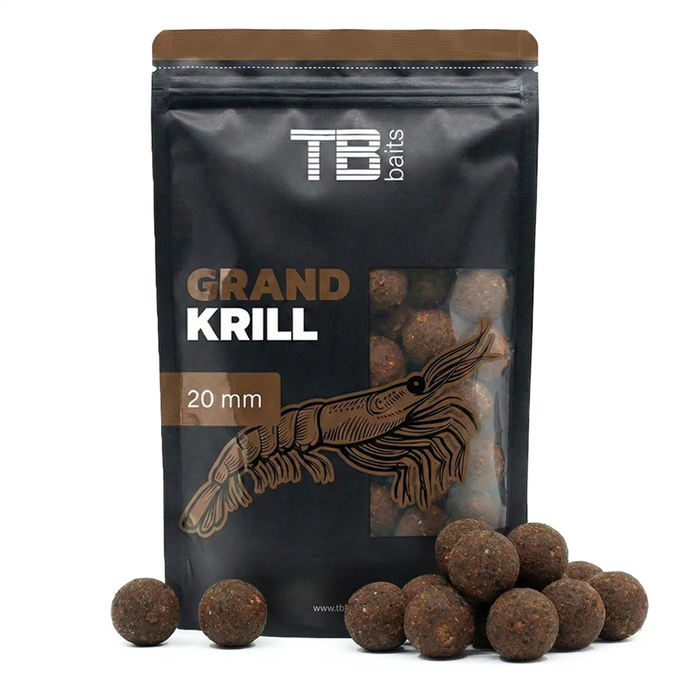 Tb baits hard boilie grand krill - 250 g 20 mm
