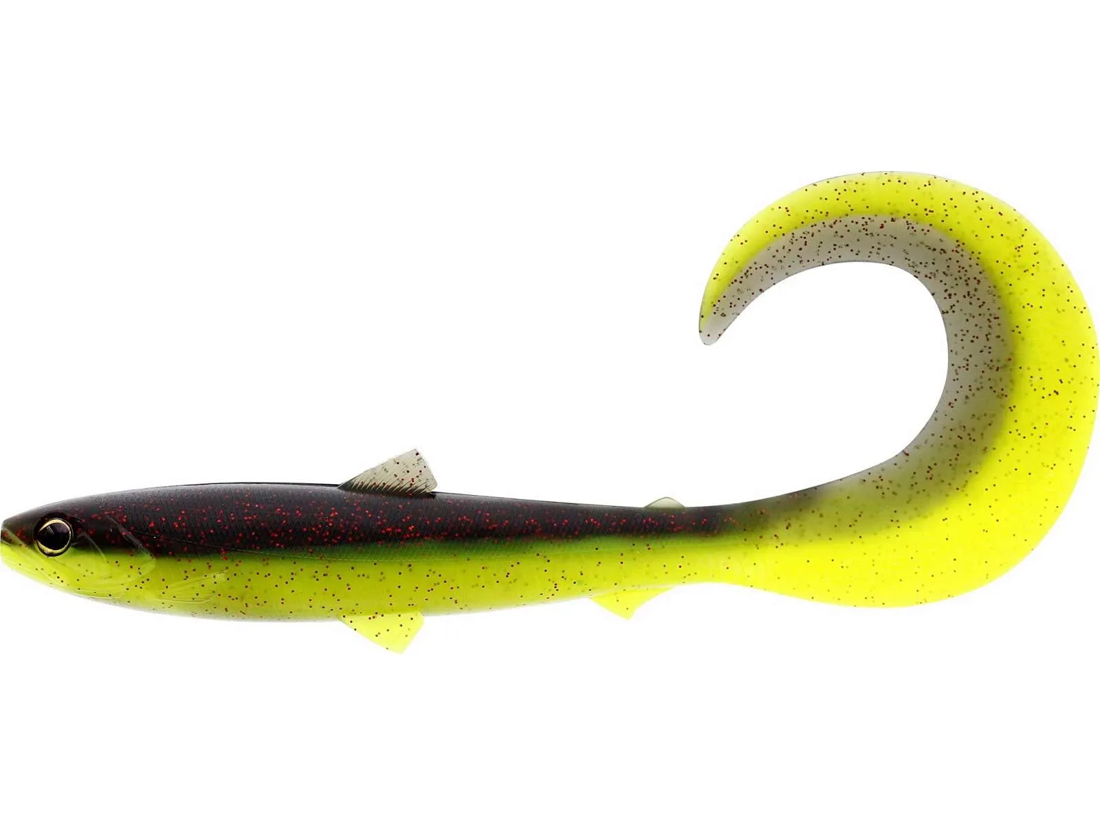 Westin Gumová Nástraha BullTeez Curltail Black Chartreuse Délka: 8cm, Hmotnost: 3g, Počet kusů: 3ks
