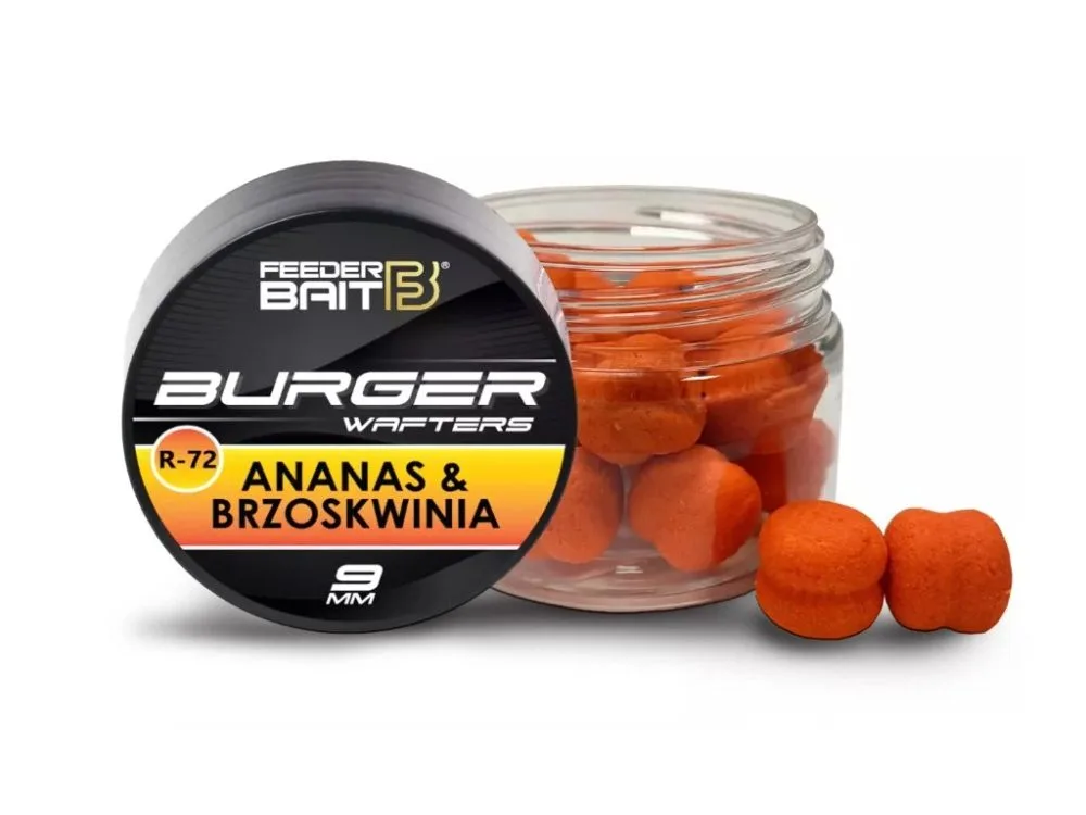 FeederBait Burger Wafters 9mm 25ml - R72- Broskev/Ananas