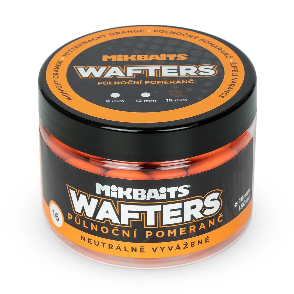Mikbaits Boilie vyvážené nástrahy Wafters 150ml - Půlnoční pomeranč 16mm