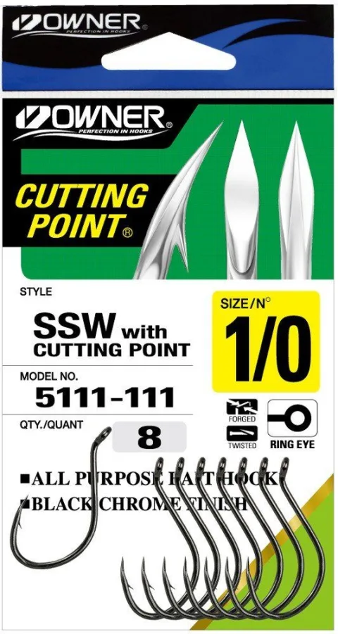 Owner Háček s očkem Cutting point 5111 - vel.2/0 / 8ks