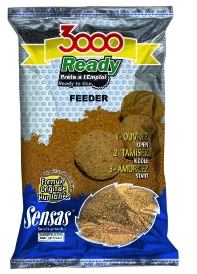 Sensas Předvlhčené Krmení 3000 Ready 1,25kg Hmotnost: 1,25 kg, Příchuť: Feeder (feeder)