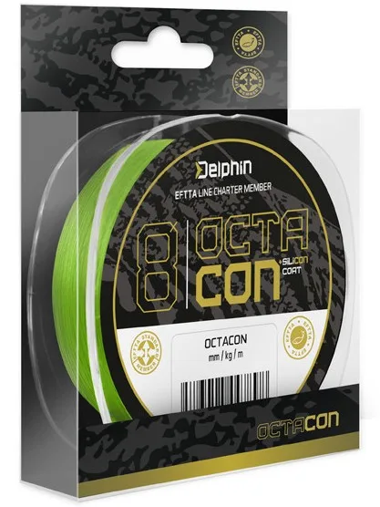 Delphin splétaná šnůra octacon fluo zelená 135 m - 0,08 mm 5 kg
