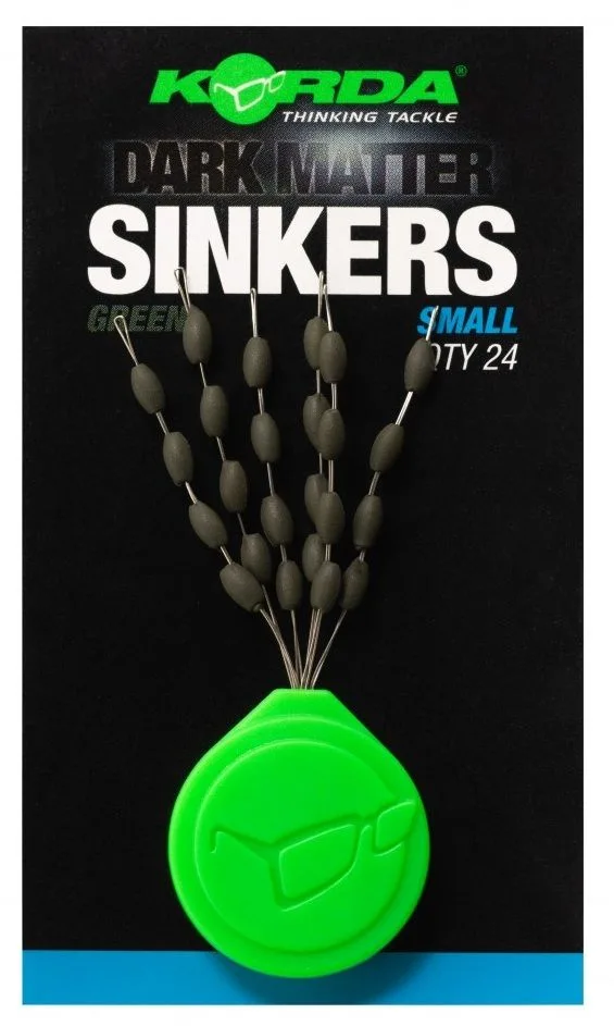 Korda stoppery tungstenové sinkers weedy green - small 24 ks