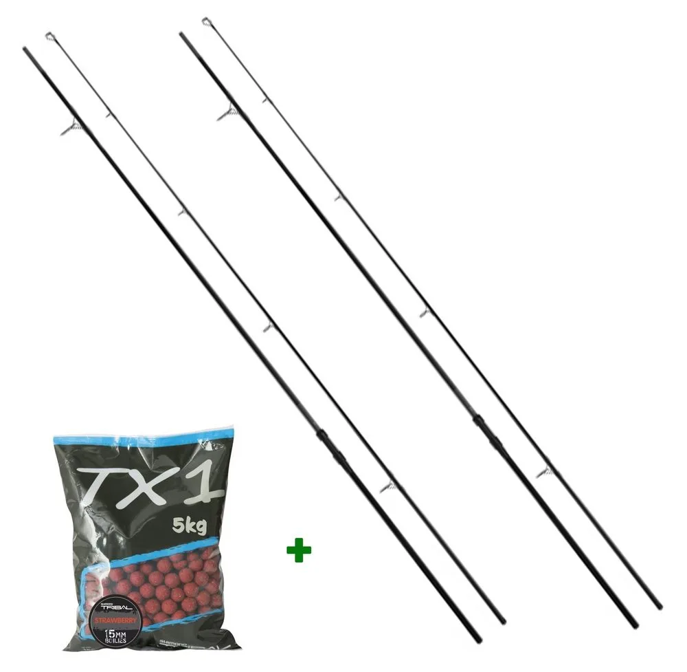 Shimano Pruty TX-2A Carp 3,66m 12'0" 3,25lb 2ks + Shimano Boilies TX1 20mm 5kg Zdarma!