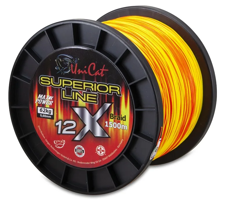 Uni cat splétaná šňůra 12x superior line 1500 m - 0,50 mm 51 kg