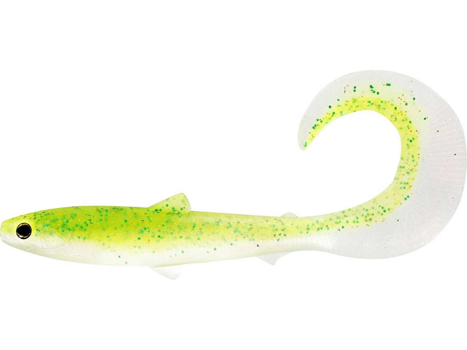 Westin Gumová Nástraha BullTeez Curltail Sparkling Chartreuse Délka: 10cm, Hmotnost: 6g, Počet kusů: 2ks