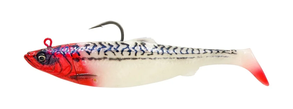 Savage gear gumová nástraha 4d herring big shad sinking red head mackerel 18 cm 112 g