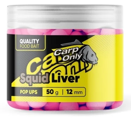 Carp only plovoucí boilies hi-visual pop up squid liver 50 g - 12 mm