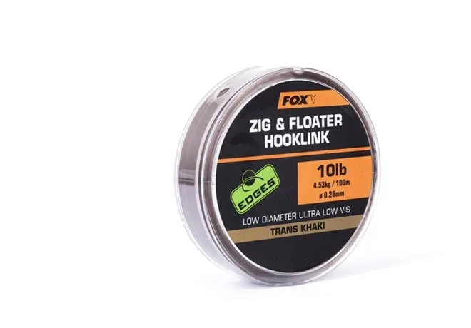 Fox Plovoucí vlasec Zig & Floater Hooklink Trans Khaki 100m Varianta: 10lb