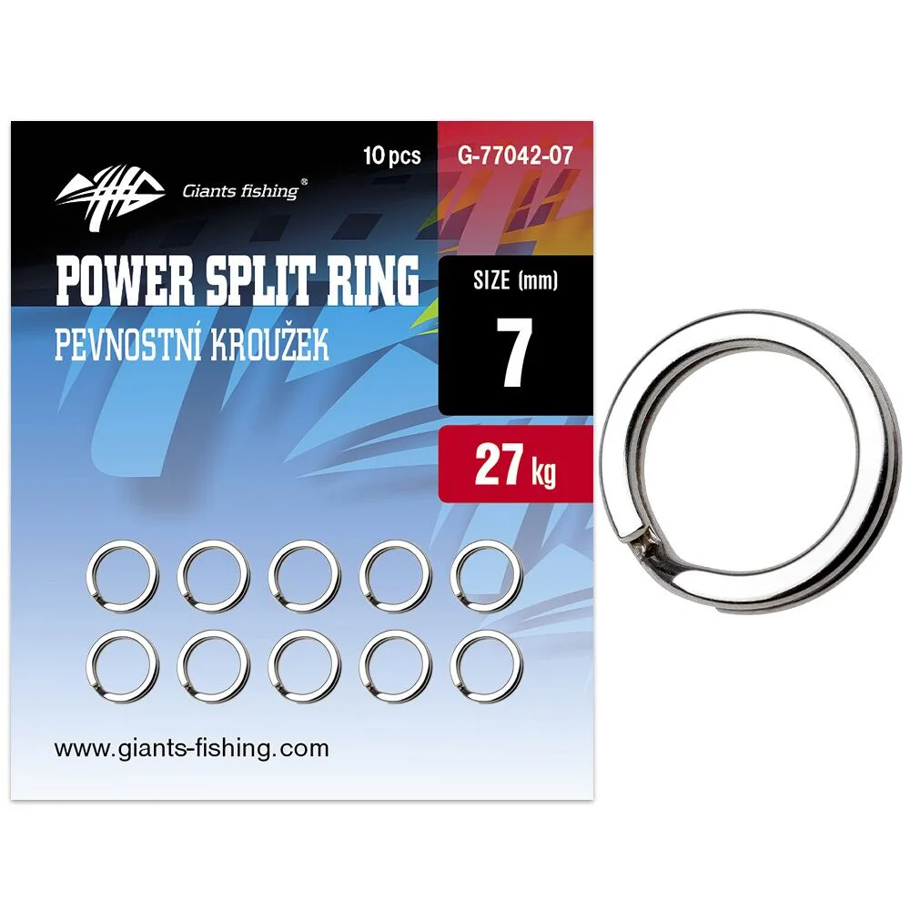 Giants fishing kroužek pevnostní power split ring 10 ks - 8 mm 39 kg