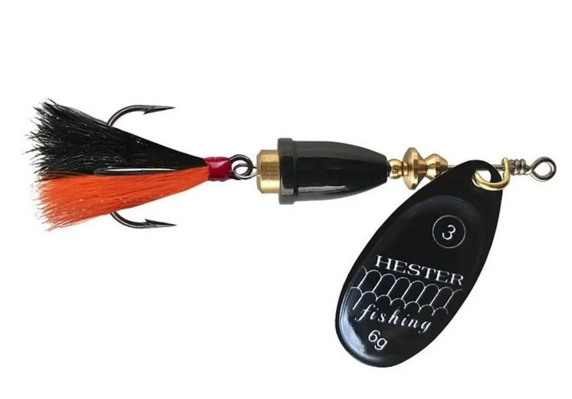 Hester Fishing Třpytka Black Scales W Black Orange Hmotnost: 11g, Velikost: #5