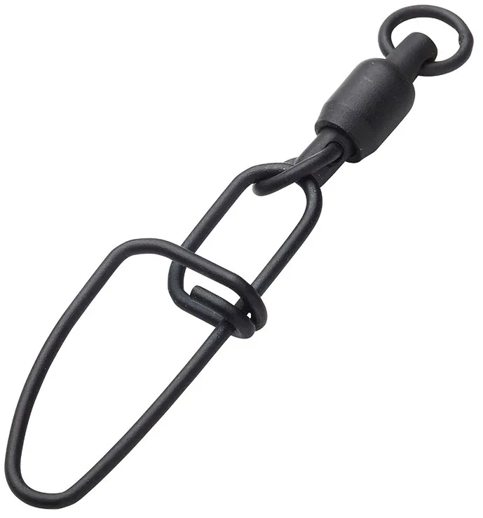 MadCat Karabinka S Obratlíkem Stainless BB Swivels W Crossl Snap Black 3 ks Velikost: #3 - 90kg