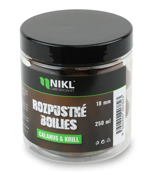Nikl rozpustné boilies calanus & krill 250 ml - 24 mm