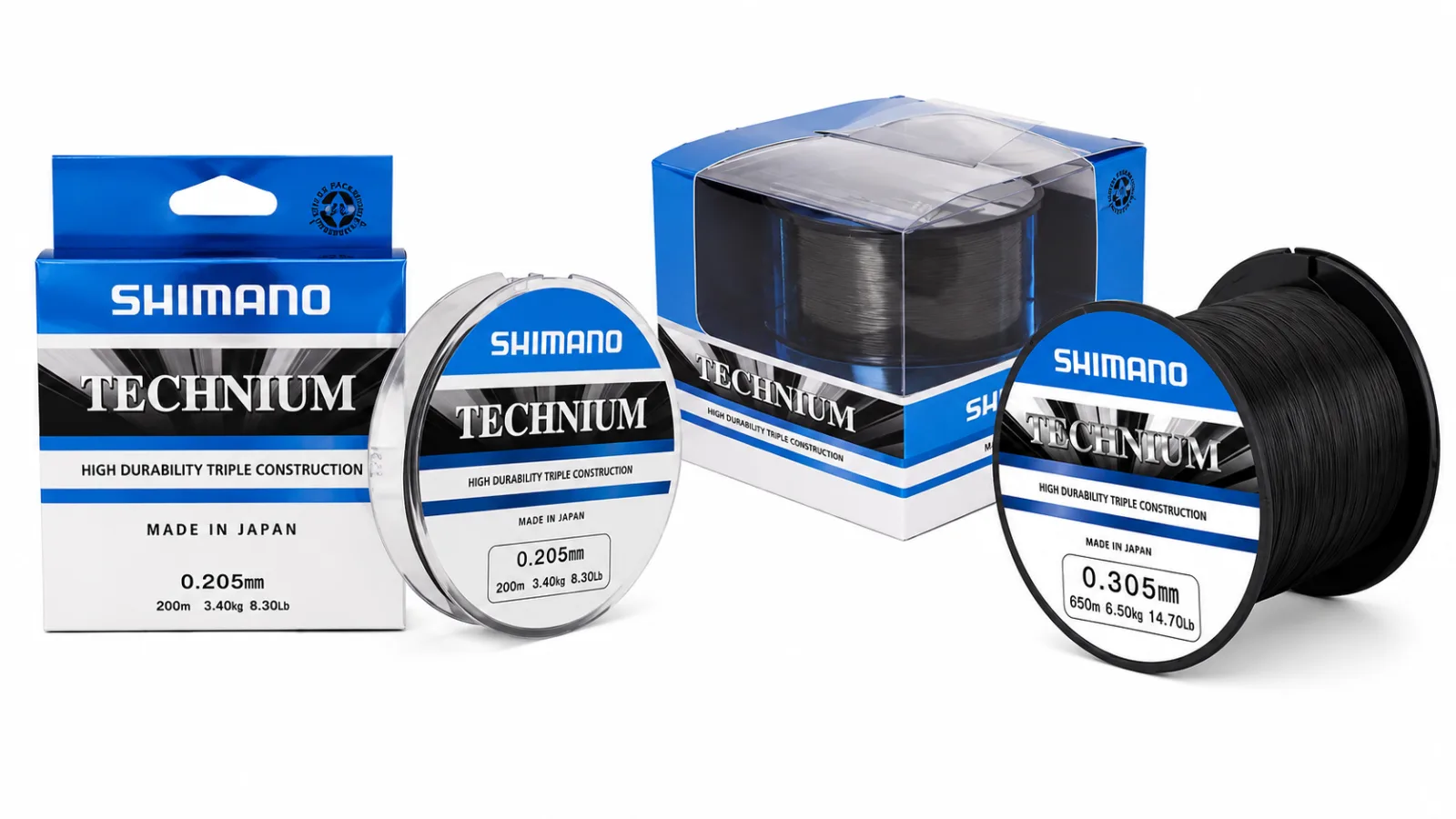 Shimano vlasec technium a mono grey - průměr 0,355 mm nosnost 11,5 kg návin 650 m