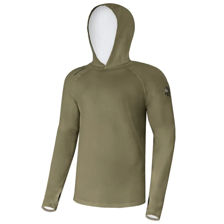 Giants fishing Funkční tričko s dlouhým rukávem UV50+ Hoodie Olive Green - S