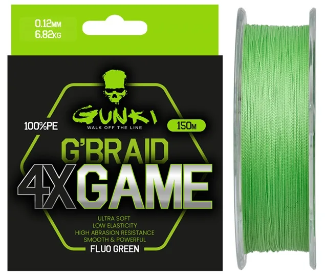 Gunki pletená šňůra g braid 4x game 150 m - 0,20 mm 11,36 kg