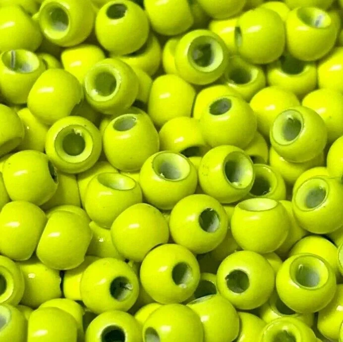 Hends Mosazné Hlavičky Brass Beads Fluo Yellow Průměr: 2,8mm