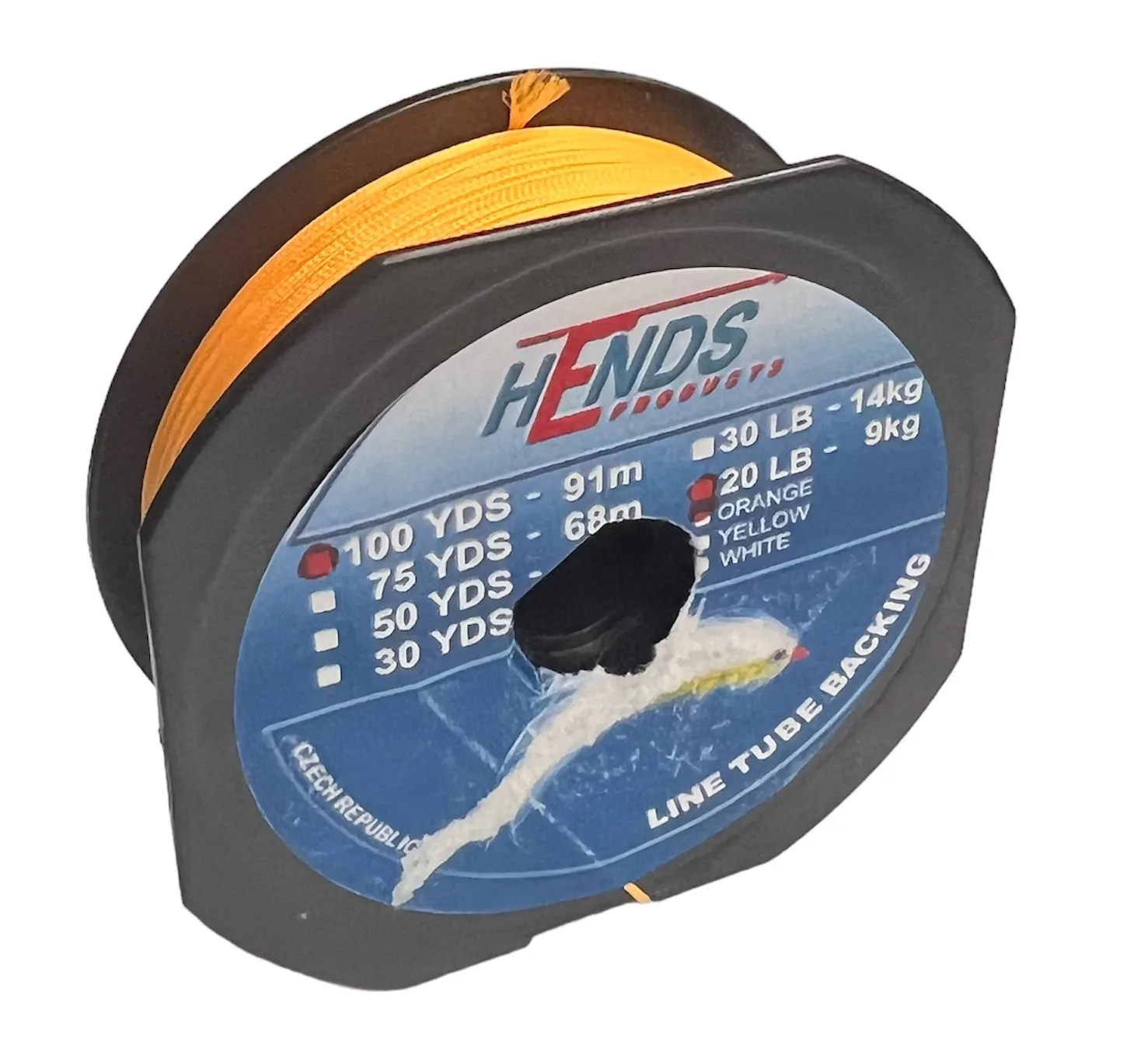 Hends Podkladová Šňůra Tube Backing Line 91m 20lb Barva: Orange Fluo