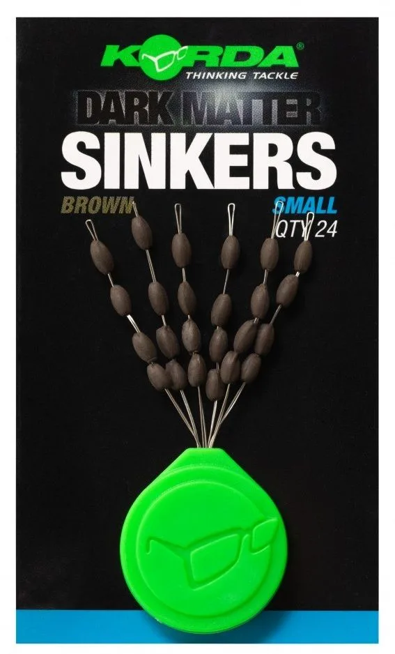 Korda stoppery tungstenové sinkers gravel brown - small 24 ks