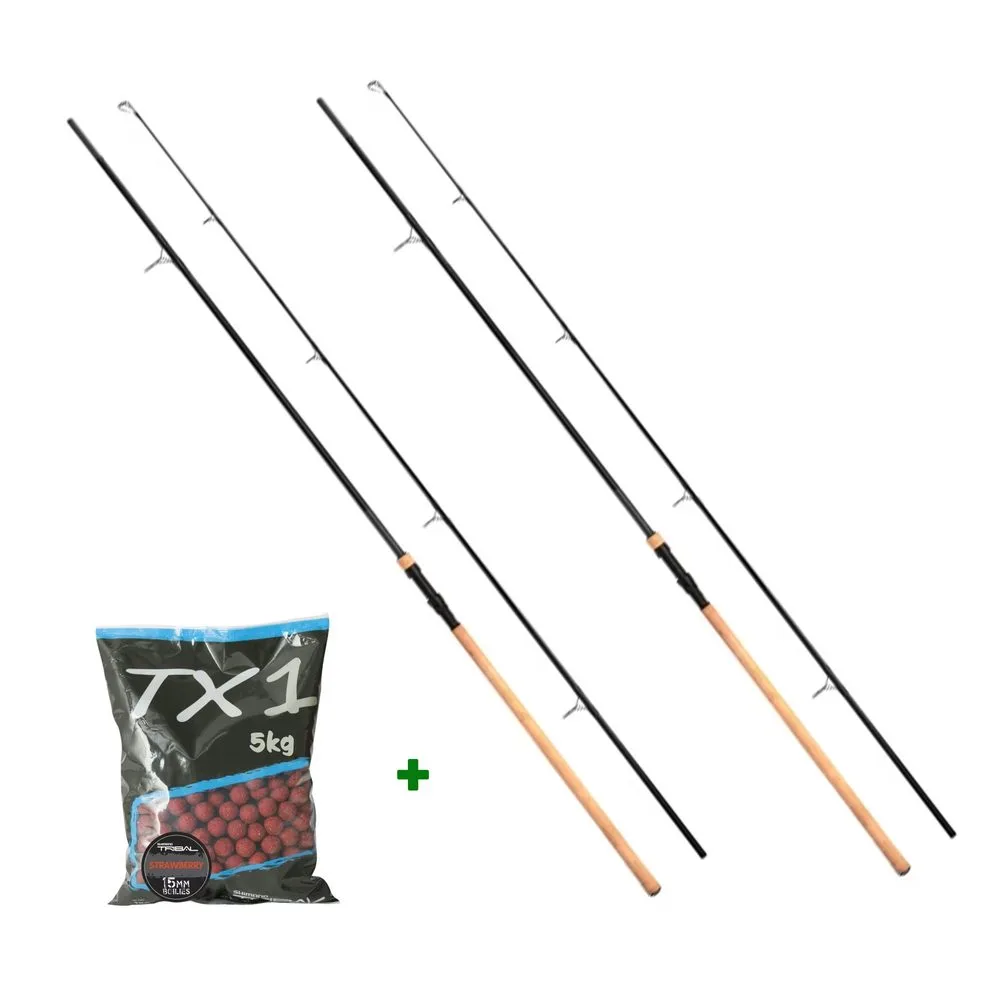 Shimano Prut TX-2A Carp Cork 3,66m 3,50+lb 2ks + Shimano Boilies TX1 20mm 5kg Zdarma!