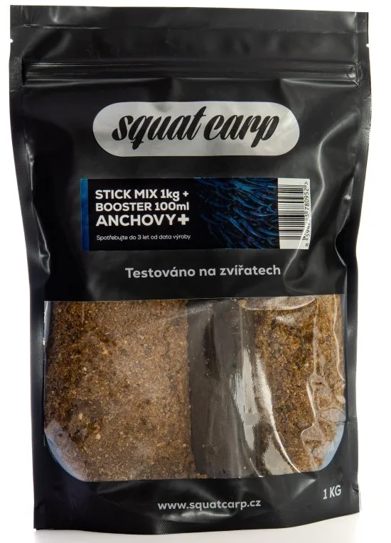 Squat carp stick mix anchovy+ 1 kg + booster 100 ml