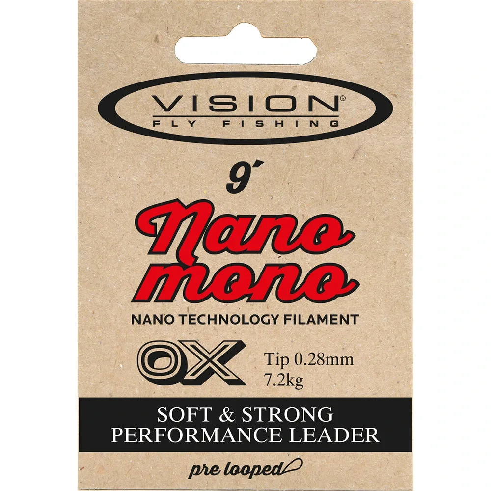 Vision Ujímaný Monofilní Návazec Nano Mono 9ft 270cm Hmotnost: 1,5kg / 3,3lb, Průměr: 0,11mm