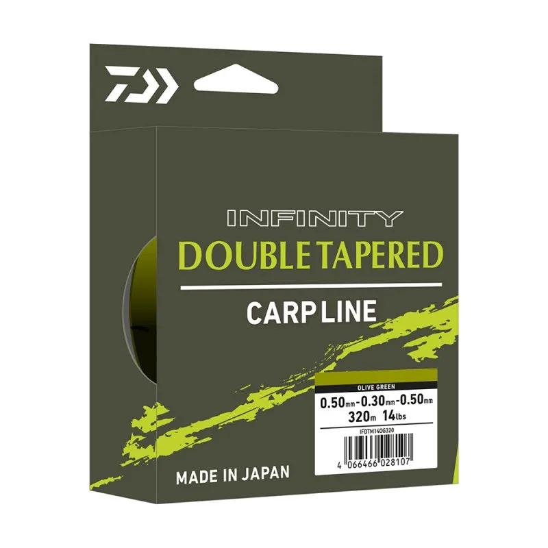 Daiwa ujímaný šokový vlasec double tapered mono 320 m - 0,30-0,50 mm