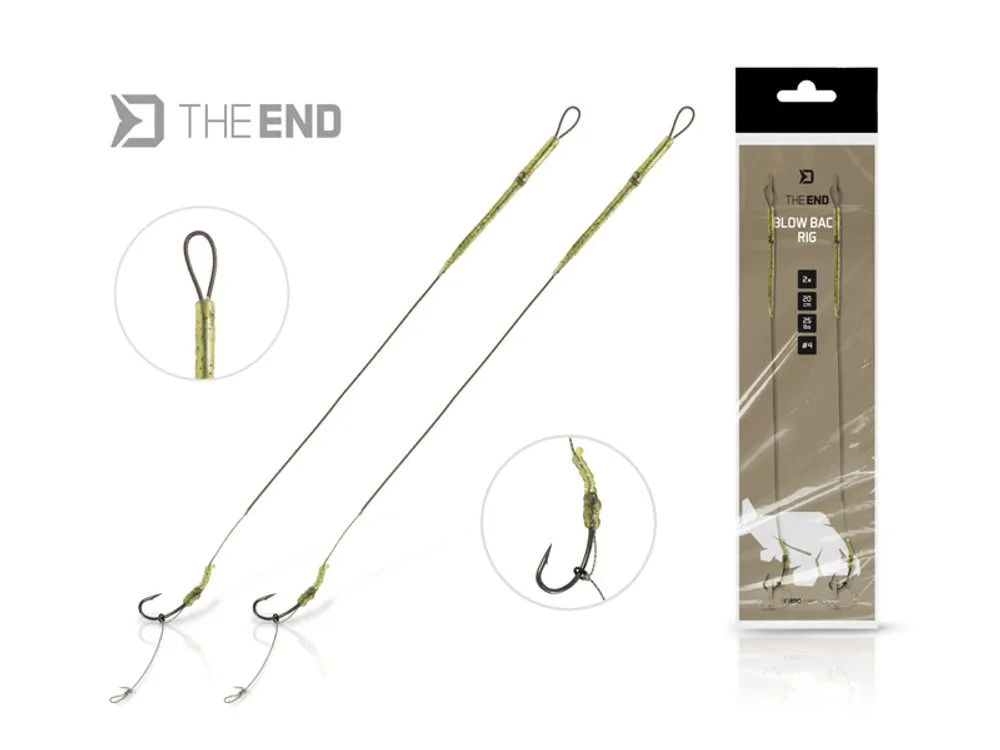 Delphin Návazec TheEND Blow back rig 2ks - 20cm/25lbs/vel.6