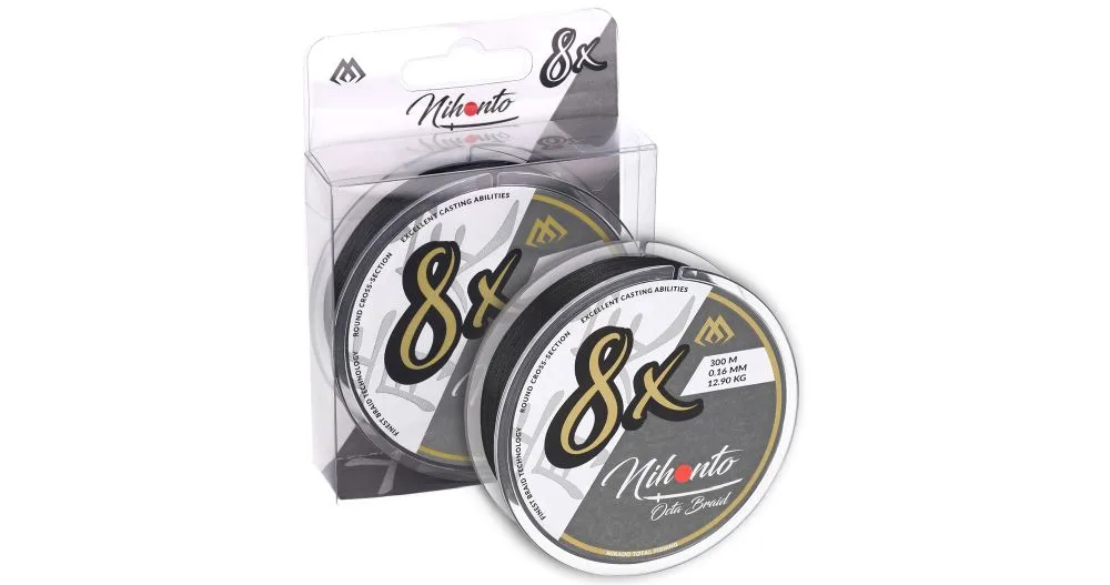 Mikado pletená šňůra nihonto octa braid černá 300 m - 0,26 mm 22,6 kg