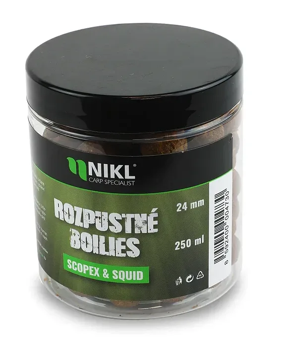 Nikl Rozpustné Boilies Scopex & Squid 250g Průměr: 24mm