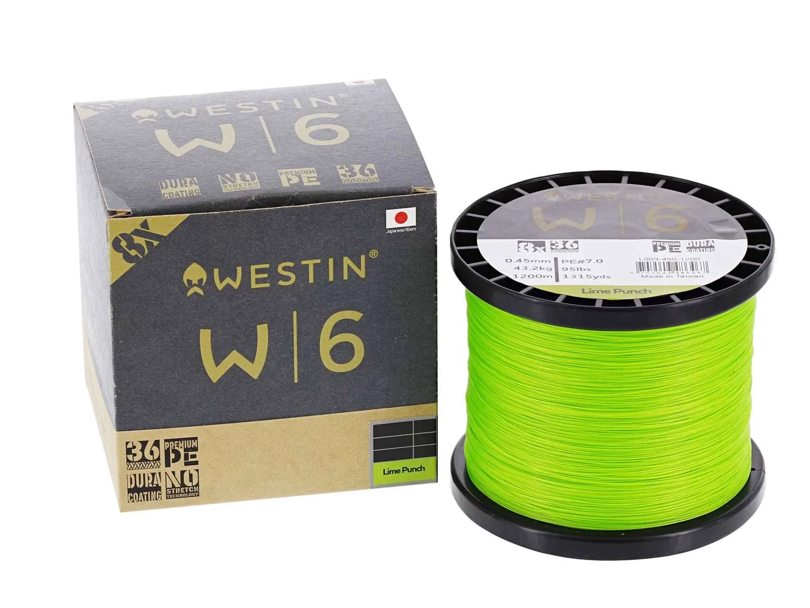 Westin Pletená Šňůra W6 8 Braid Lime Punch 1m Nosnost: 8,3kg, Průměr: 0,165mm