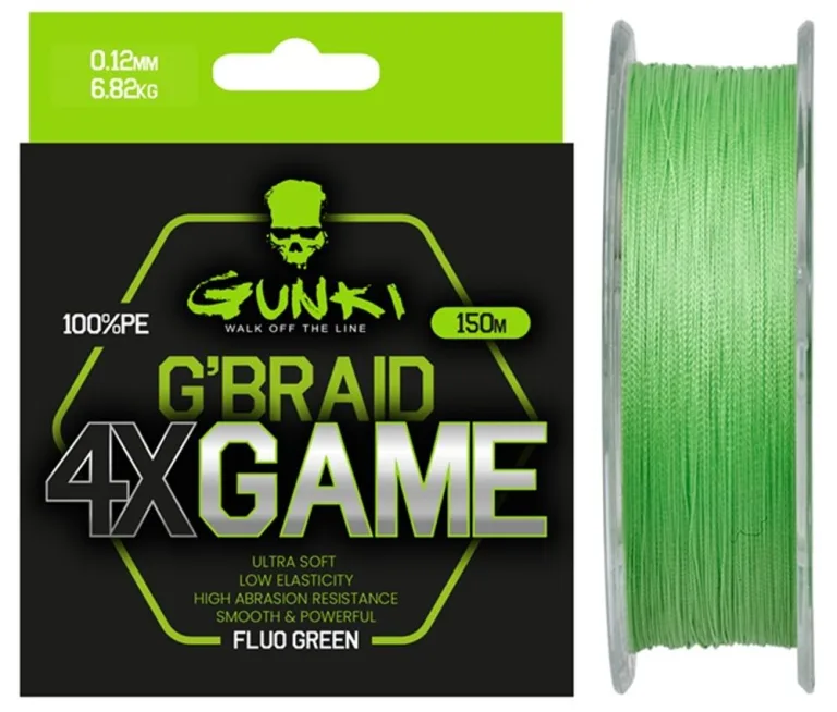 Gunki Šňůra G Braid 4X Game 150m - 0,16mm 9,09kg