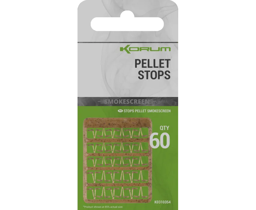Korum zarážky smokescreen pellet stops 60 ks