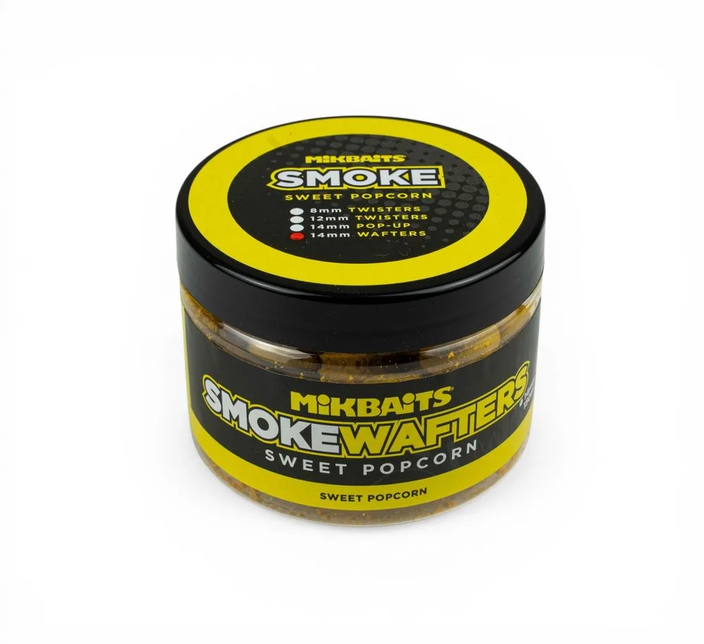 Mikbaits Vyvážené Boilie Smoke wafters Sweet Popcorn 14mm 150ml