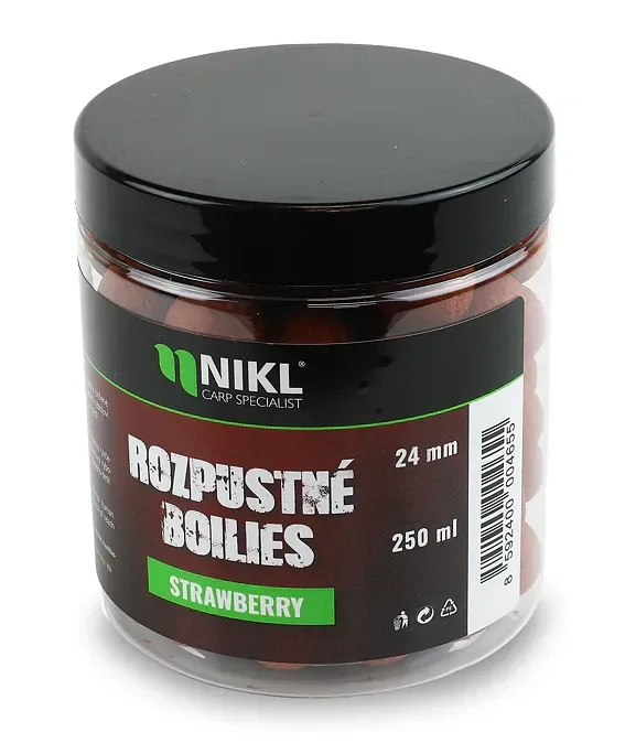 Nikl Rozpustné Boilies Strawberry 250g Průměr: 14mm