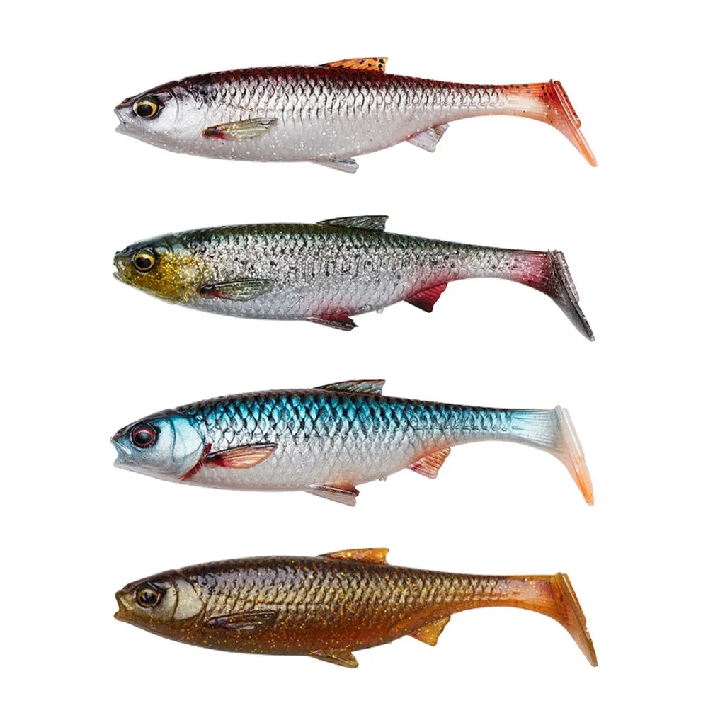 Savage Gear Gumová nástraha 3D River Roach Clear Water Mix 4ks - 10g 10cm